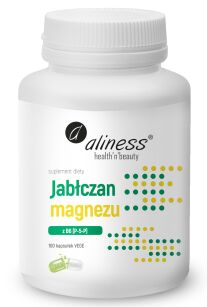 Aliness Jabłczan Magnezu 100mg + B6 (P-5-P) | 100 vege kapsułek