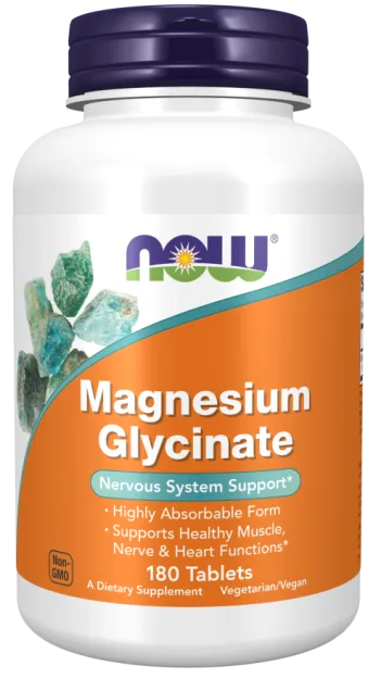 Now Magnesium Glycinate | 180 tabletek