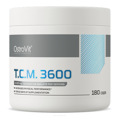 OstroVit TCM Tri Creatine Malate Jabłczan Kreatyny 3600 | 180 caps.