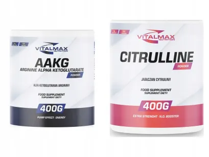 ZESTAW Vitalmax AAKG powder 400g w proszku + Citrulline Malate Powder 400g