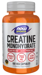 Now Creatine Monohydrate 750mg | 120 kapsułek