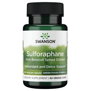 Swanson Sulforaphane from Broccoli Sprout Extract 400mcg | 60 vcaps eksrakt z kiełków brokułu