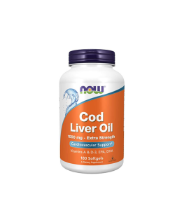 Now Cod Liver Oil Extra Strength 1000 mg | 180 softgels