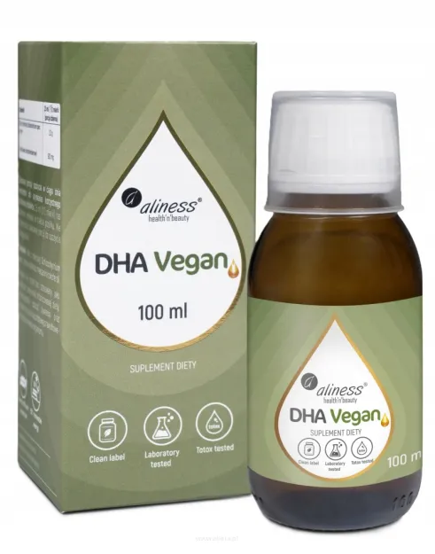 Aliness Vegan Omega 3 DHA 920 mg nTG z Mikroalg | 100 ml