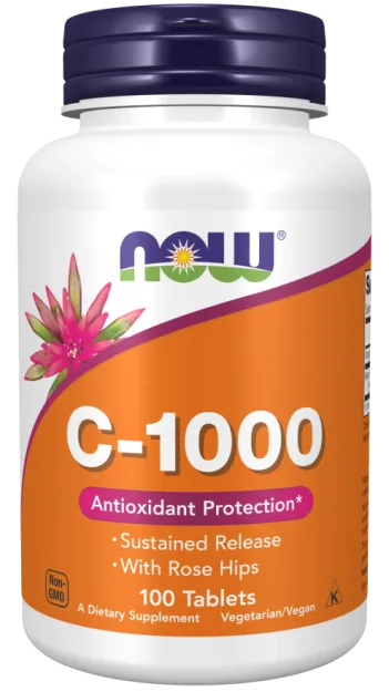Now Vitamin C-1000 with rose hips | 100 tabletek sustained release