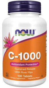 Now Vitamin C-1000 with rose hips | 100 tabletek sustained release