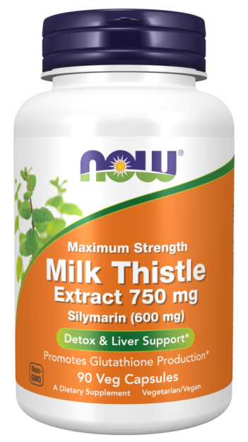 Now Foods Silymarin Milk Thistle Extract 750 mg | 90 vcaps