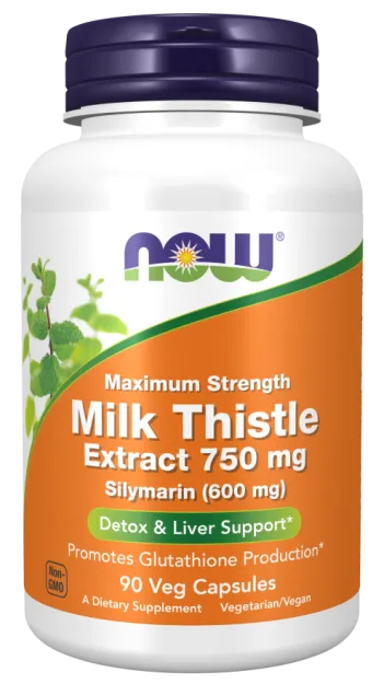 Now Foods Silymarin Milk Thistle Extract 750 mg | 90 vcaps