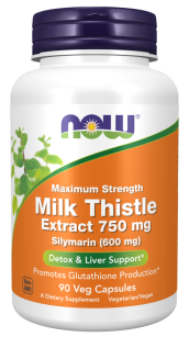 Now Foods Silymarin Milk Thistle Extract 750 mg | 90 vcaps
