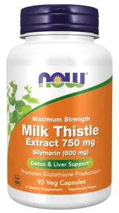Now Foods Silymarin Milk Thistle Extract 750 mg | 90 vcaps