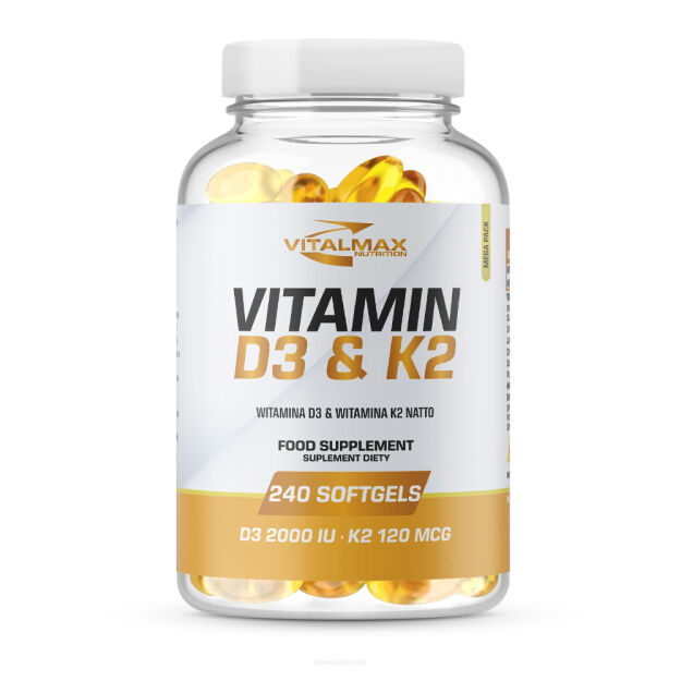 Vitalmax Vitamin D3 & K2 | 240 softgels