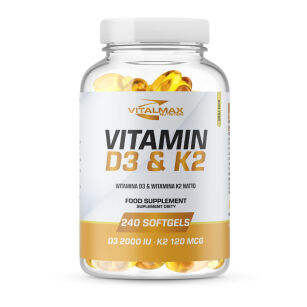Vitalmax Vitamin D3 & K2 | 240 softgels