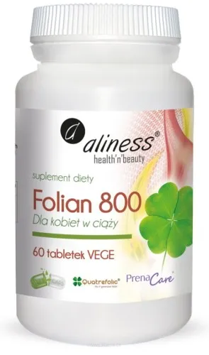 Aliness PrenaCare® Folian 800 μg | 60 tabletek vege dla kobiet w ciąży