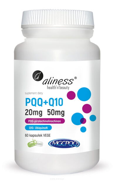 Aliness PQQ MGCPQQ 20mg + Q10 50mg | 60 vege caps