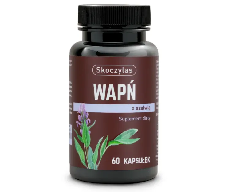 Skoczylas wapń z szałwią | 60 kapsułek