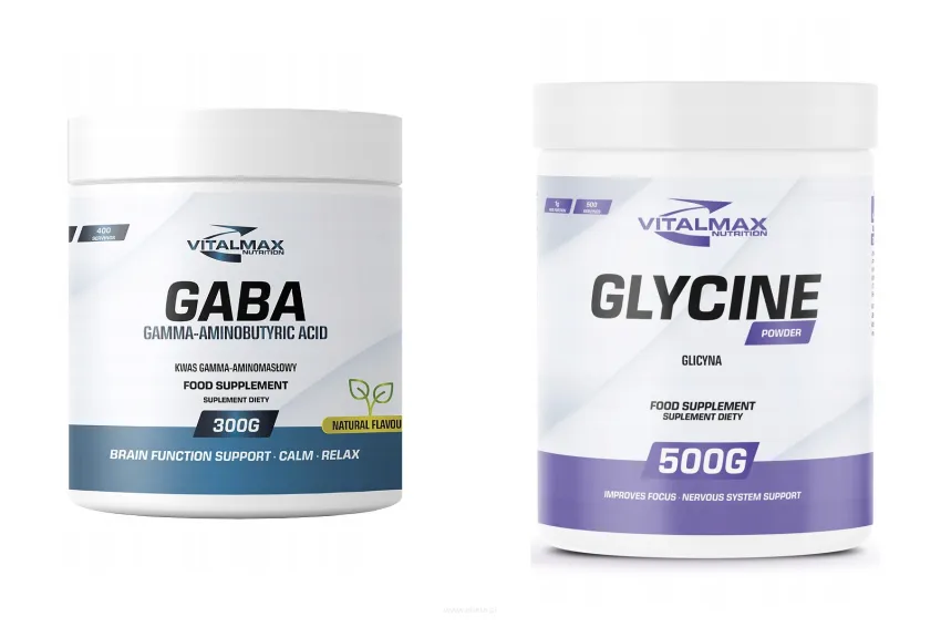 ZESTAW Vitalmax GABA 300g Kwas gamma-aminomasłowy + Glycine 500g glicyna