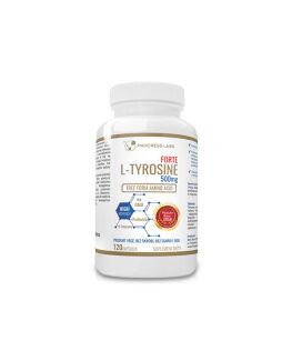 Progress Labs L-Tyrosine Forte 500mg + L-Leucyna + Prebiotyk Tyrozyna | 120 k.