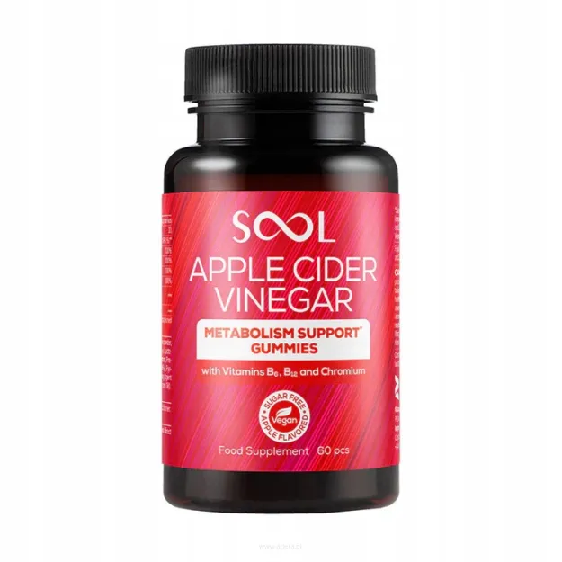 SOOL Apple Cider Vinegar Żelki z octem jabłkowym  ACV | 60szt