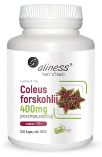 Aliness Coleus forskohlii 10% 400mg (pokrzywa indyjska) | 100 kapsułek