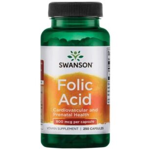 Swanson Folic Acid 800mcg | 250 caps