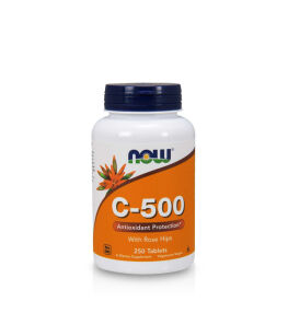 Now Foods Vitamin C-500 with Rose Hips | 250 tabl. 