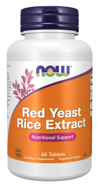 Now Foods Red Yeast Rice Concentrated 10:1 Extract 1200mg | 60 tabletek