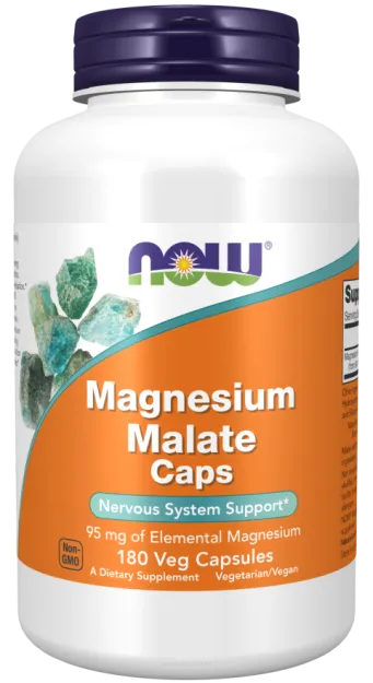 Now Foods Magnesium Malate  1000mg | 180 kapsułek