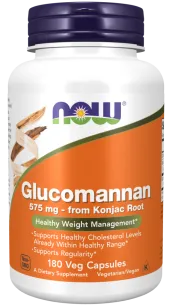 Now Foods Glucomannan from Konjac Root 575mg | 180 kapsułek