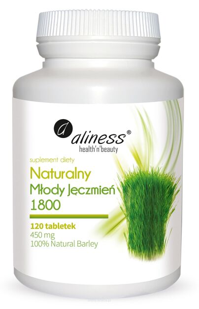 Aliness Naturalny Młody Jęczmień 1800 | 120 tabletek