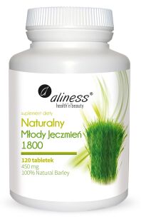 Aliness Naturalny Młody Jęczmień 1800 | 120 tabletek