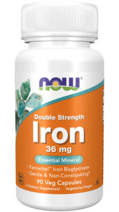 Now Foods Iron 36mg Żelazo Double Strength | 90 kapsułek
