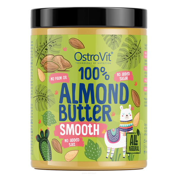 OstroVit 100% Almond Butter Krem Migdałowy | 1000 g smooth