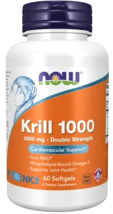Now Foods  Krill Oil Double Strength 1000 mg | 60 Softgels