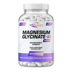 Vitalmax Magnesium Glycinate Glicynian Magnezu + B6 | 120 kapsułek