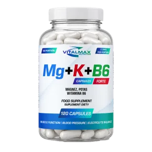 Vitalmax Mg+K+B6 Forte Magnez Potas Witamina B6  | 120 kapsułek