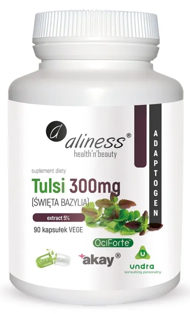 Aliness Tulsi (Święta Bazylia) extract 5% 300mg | 90 kapsułek