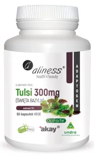 Aliness Tulsi (Święta Bazylia) extract 5% 300mg | 90 kapsułek