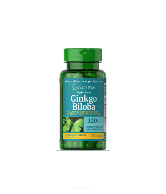 Puritan's Pride Ginkgo Biloba Extract 120mg | 100 kaps. 