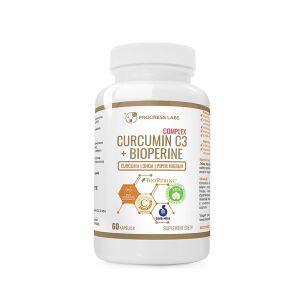 Progress Curcumin C3 + Piperyna | 60 kapsułek Kurkumina
