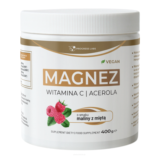 Progress Magnez Magnez + Acerola + Witamina C 1000mg 400g | smakowy