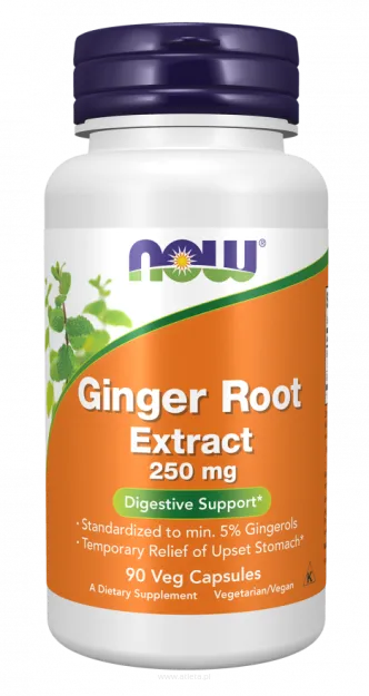 Now Ginger Root Extract 250mg | 90 kapsułek