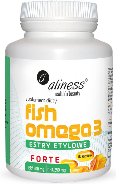 Aliness Fish Omega 3 FORTE Estry 500/ 250mg | 60 kapsułek