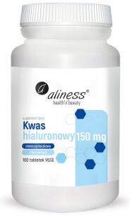 Aliness Kwas Hialuronowy niskocząsteczkowy 150mg | 100 tabletek