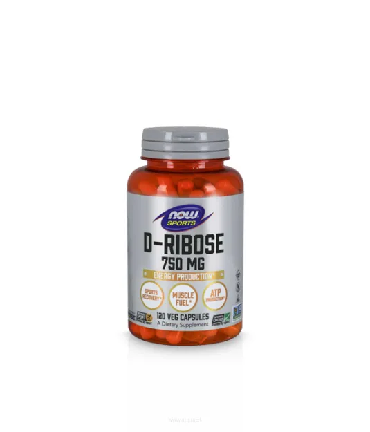 Now Foods D-Ribose 750mg | 120 vcaps 