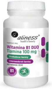 Aliness Witamina B1 (Tiamina) DUO 100mg | 100 vege tabletek