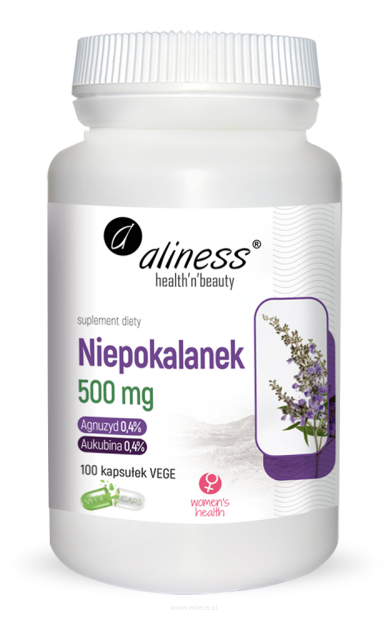 Aliness Niepokalanek 500mg (Vitex agnus-castus) | 100 kapsułek