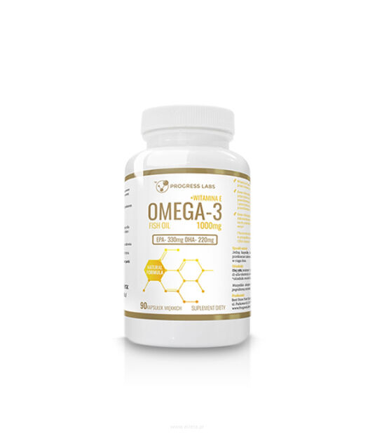 Progress Labs Omega 3 1000mg + Witamina E | 90 kaps.