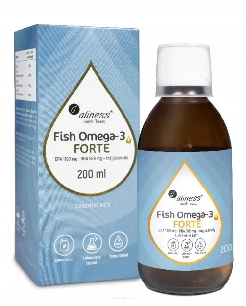 Aliness Fish Omega 3 FORTE 50/25 Trójglicerydy | 200 ml