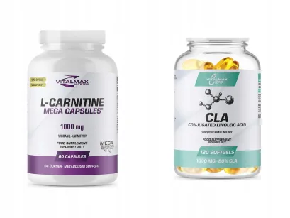 ZESTAW Vitalmax L-Carnitine Mega Capsules® 60 kapsułek + CLA 1000mg 120 softgels