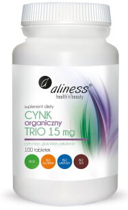 Aliness Cynk Organiczny Trio 15 mg | 100 tabletek